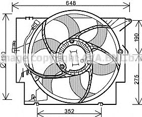 AVA QUALITY COOLING bw7515 -  Вентилятор, охлаждение двигателя